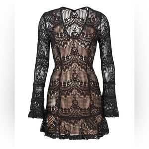 Nicholas Black Scallop Lace Dress